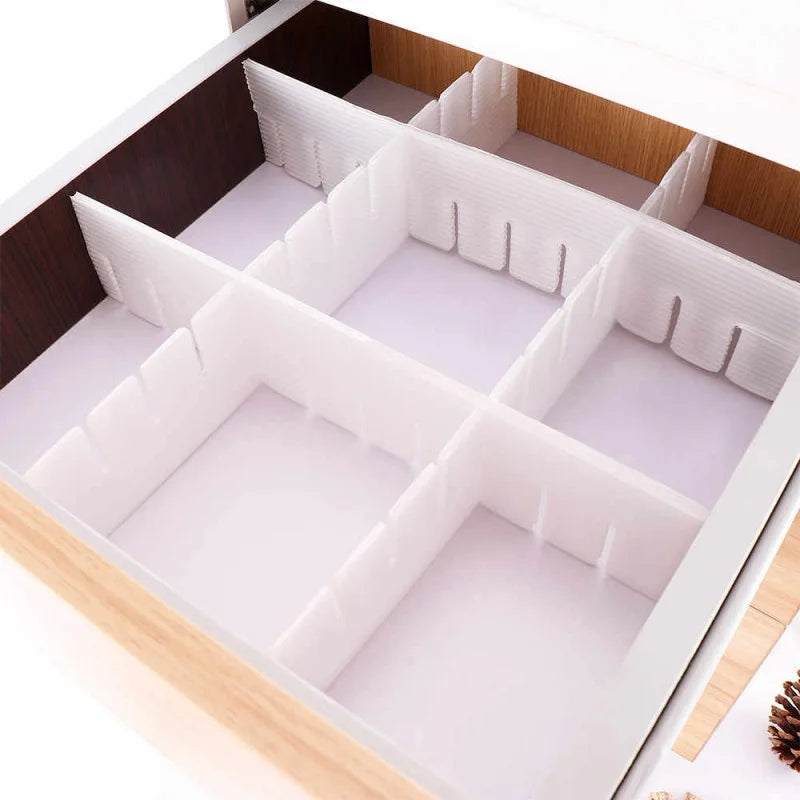 Drawer Divider -  Adjustable Drawer Organizer - 4 Strips