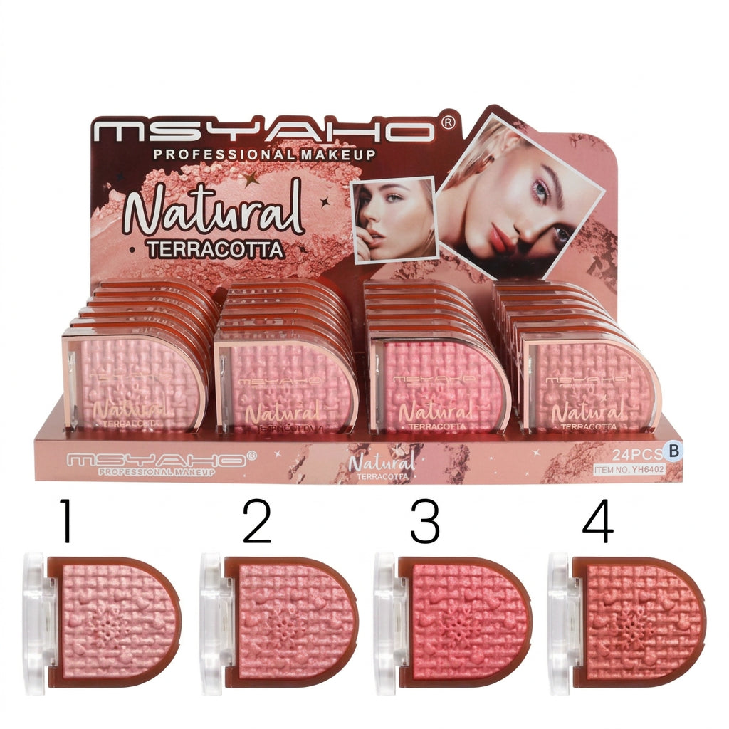 MSYAHO Natural Terracotta Baked Blush Compact