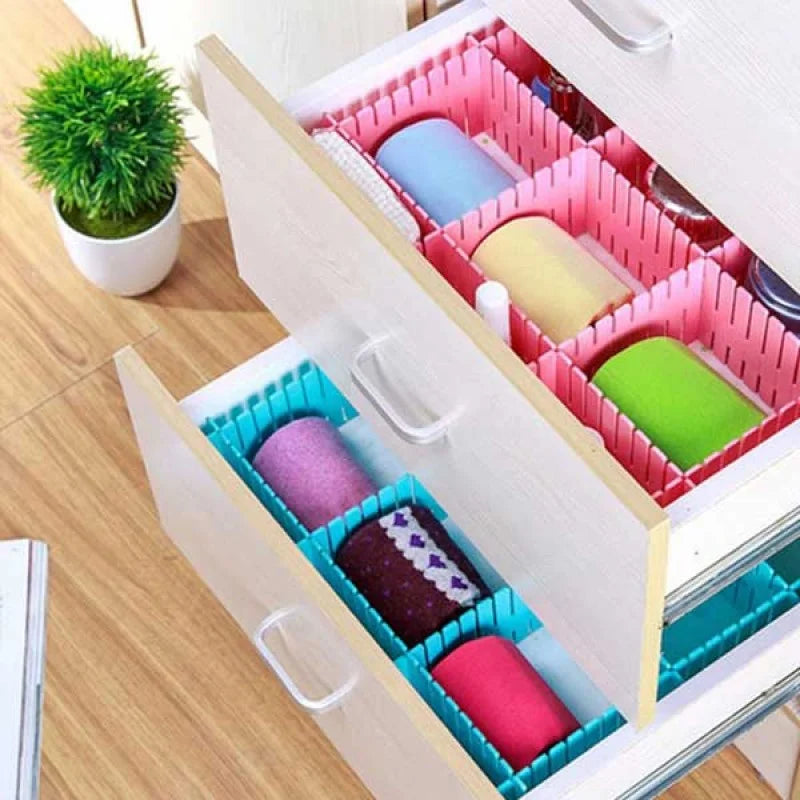 Drawer Divider -  Adjustable Drawer Organizer - 4 Strips