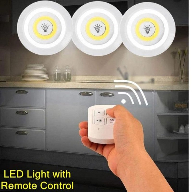 LED under-cabinet lights with a remote control - Pack of 3