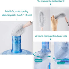 Long Bottle Cleaning Brush, 20 Inches Bottle Cleaner Brush, Nylon Bristles and Stainless Steel Handle