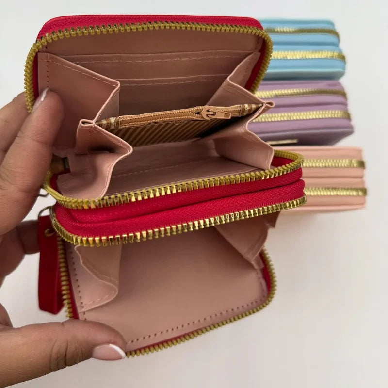 Imported Short Ladies duable zipper Wallets - Each