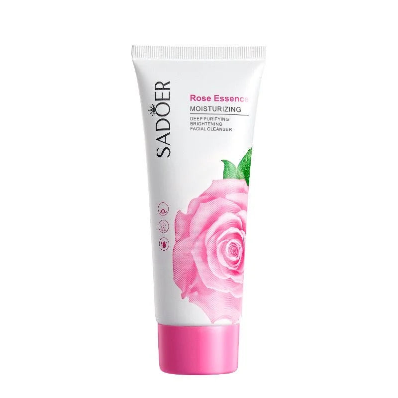 SADOER Rose Essence Moisturizing Deep Purifying Brightening Facial Cleanser - 100g
