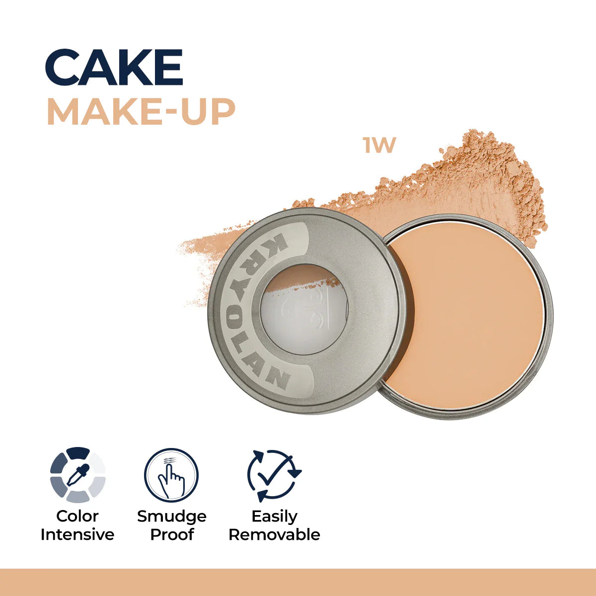 Kryolan Cake Makeup Wet and Dry Foundation and Face Powder