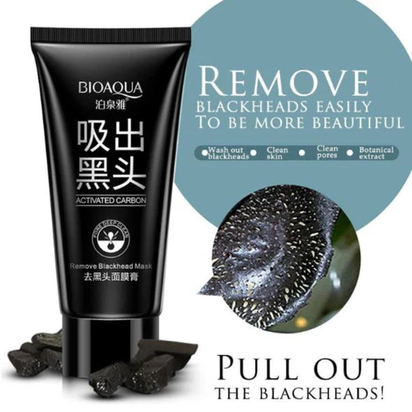 Bioaqua Black Suction Activated Carbon Remove Blackhead Mas - 60g