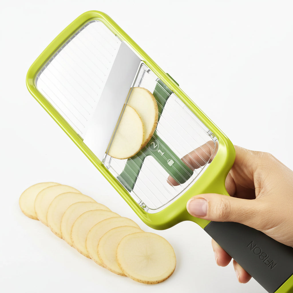 Multi Grip Kitchen Mandolin Adjustable Vegetable and Onion Cutter