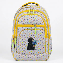 Girls 4-Zipper Parachute Fabric School Backpack