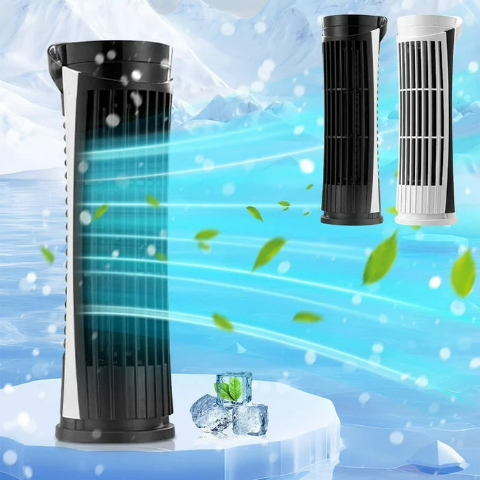 Electric Fan With LED Lights, Rechargeable Mini Tower Cooling Fan