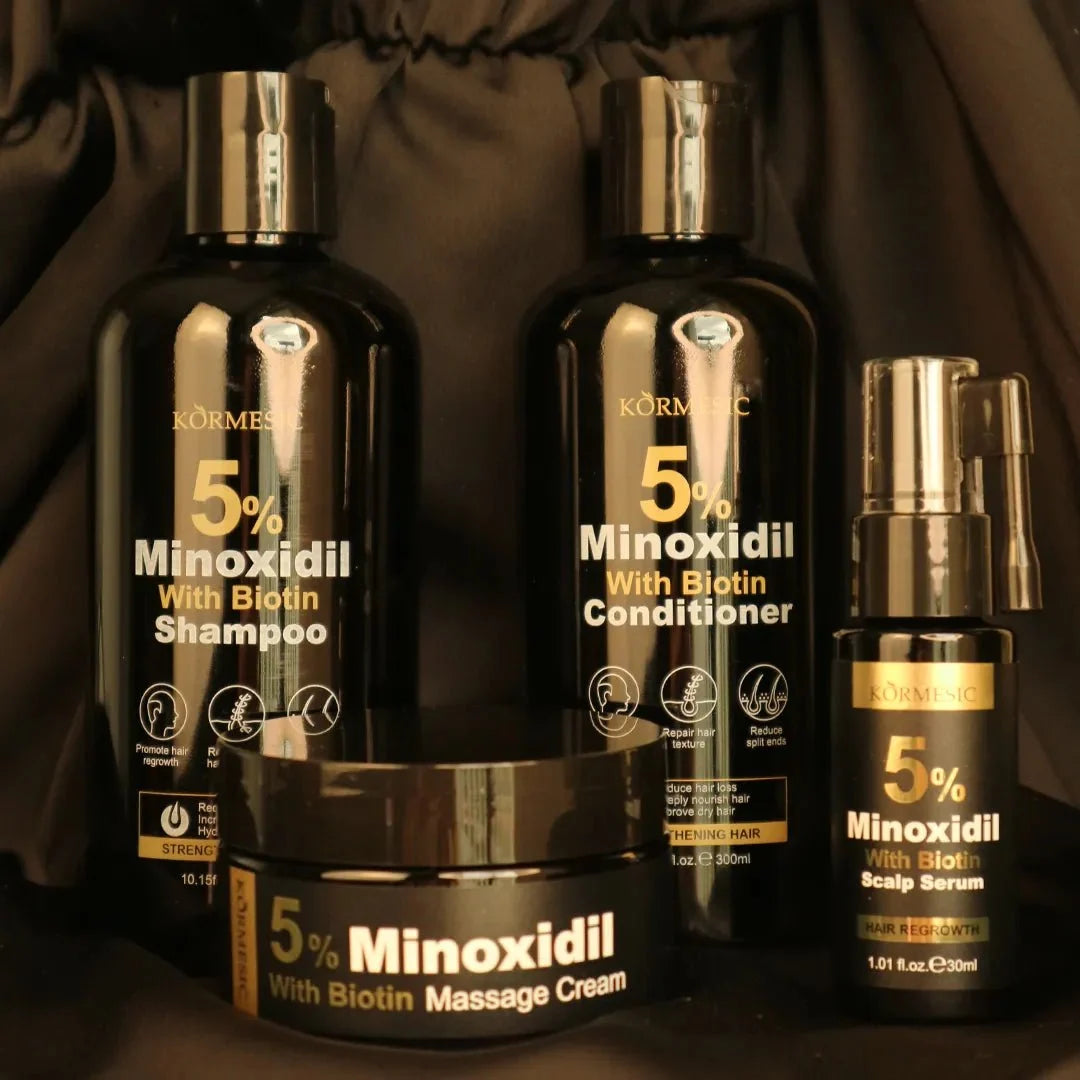 Kormesic 5% Minoxidil with Biotin 4-in-1 Anti-Hair Loss and Hair Growth Set