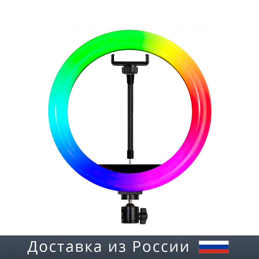 MJ26 10 Inch RGB Led Ring Light With PHONE HOLDER