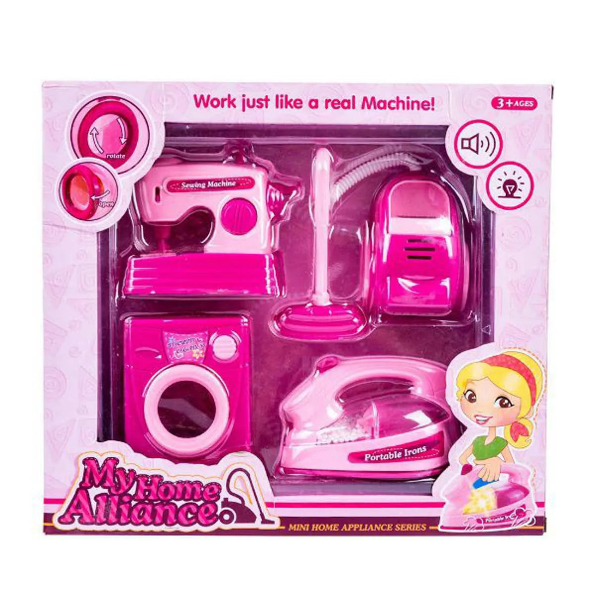 Battery Operated Kids Home Appliance Set - 4 Pieces