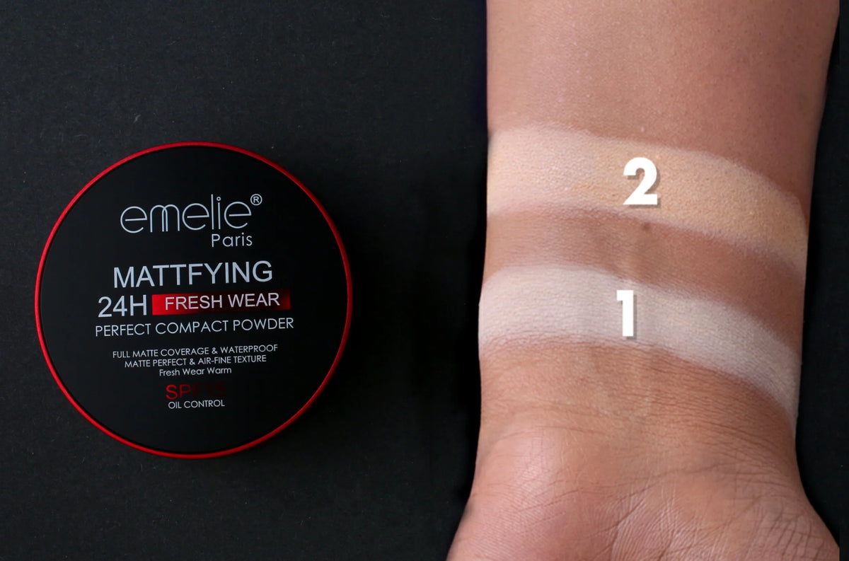 Emelie 2 In 1 Matte Maker 24 Face Compact Long-wear