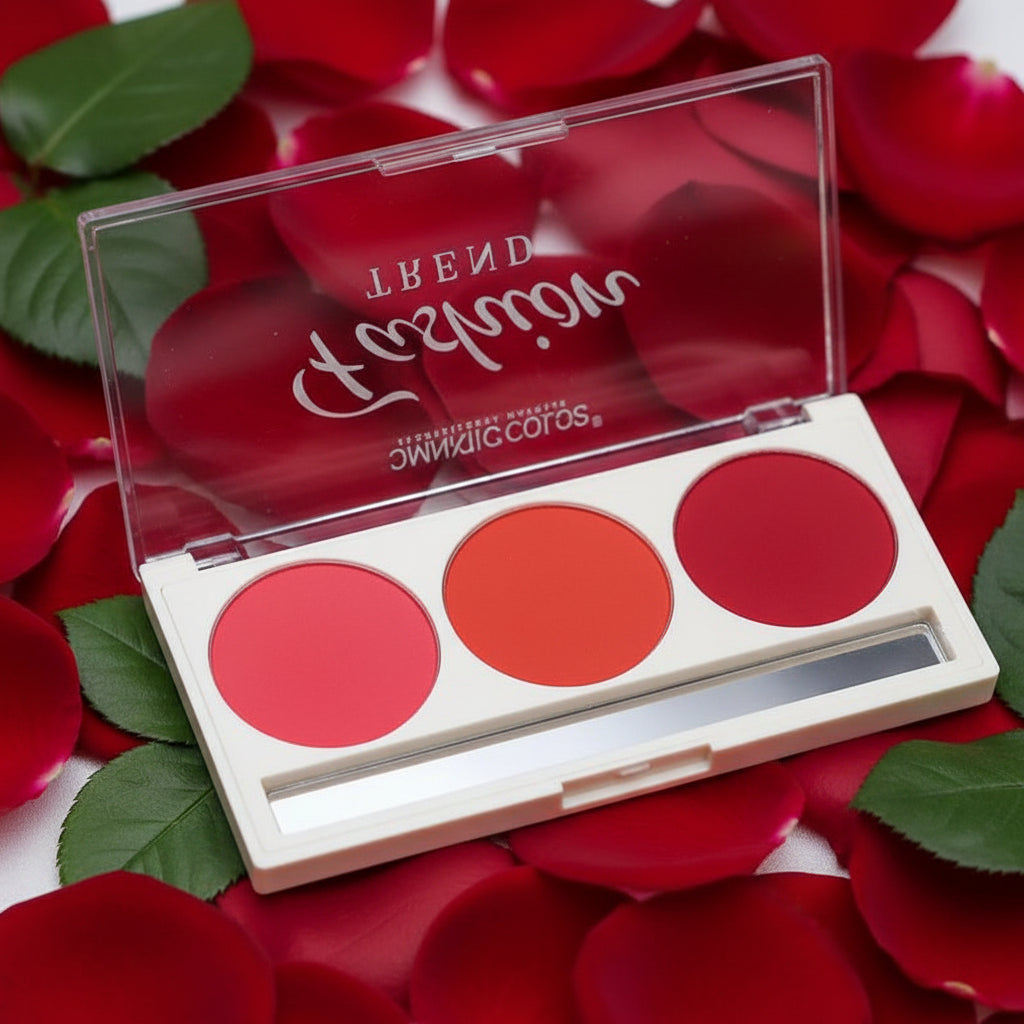 3 Color Fashion Trend Blush On Palette