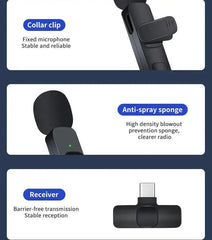 Portable Wireless Mic - Wireless Lavalier Microphone