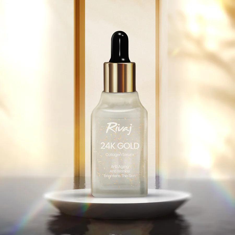 24K Gold Rivaj Anti-Aging Wrinkle Care Serum - 30ml
