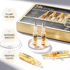Sadoer 7Pcs Repair Tender Skin 24k Gold Ampoule Face Serum