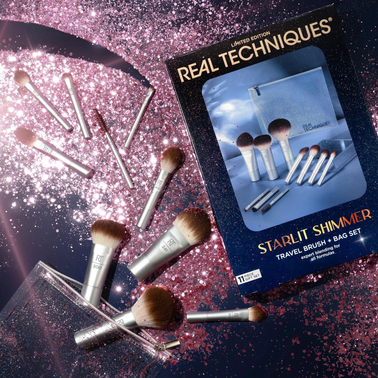 Real Techniques Starlit Shimmer Brush Set - 11 Pcs