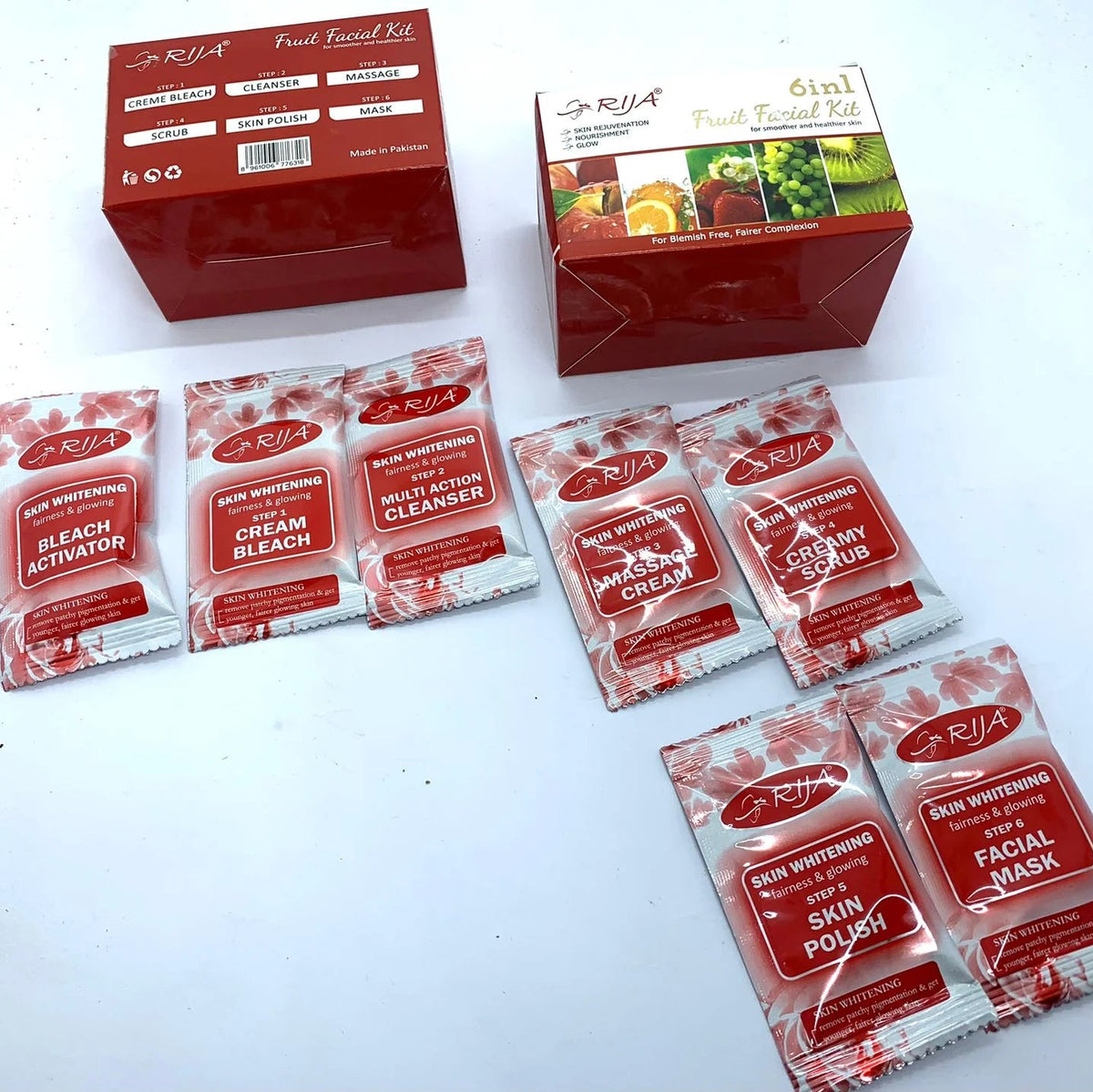 7-in-1 Rija Fruit Facial Kit for Skin Whitening