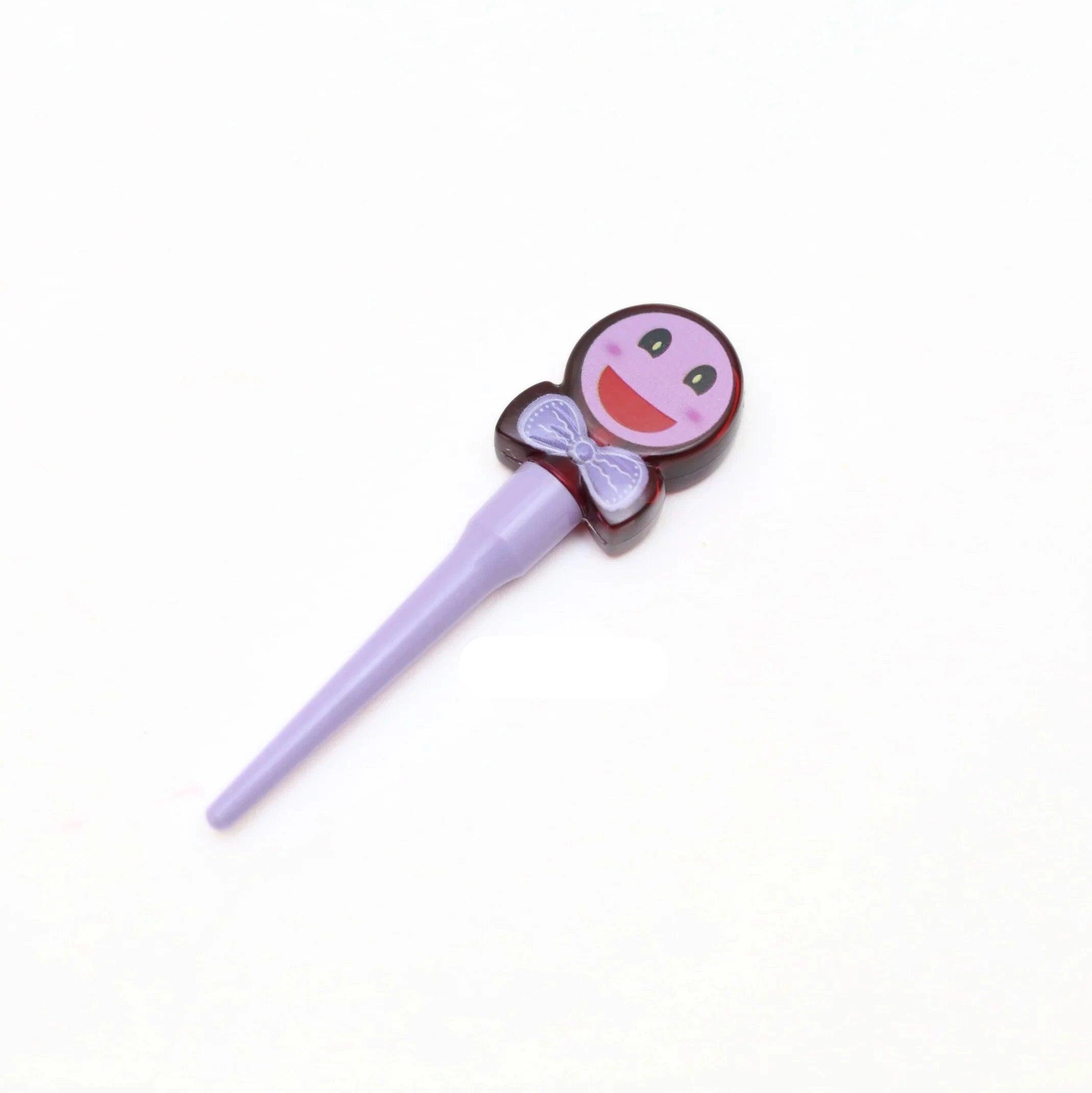 1Pcs Lollipop Shaped Emoji Lip Oil Gloss