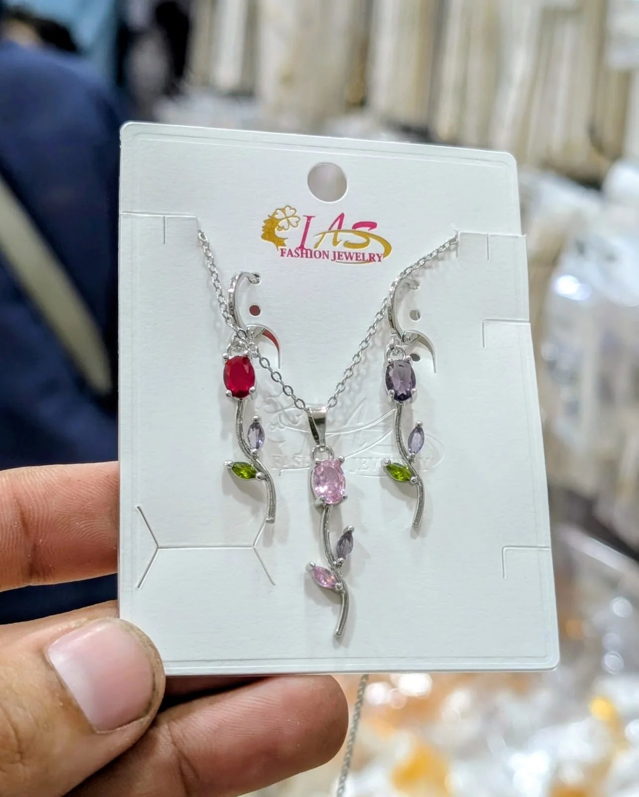stainless steel Botanical Floral Jewelry Set