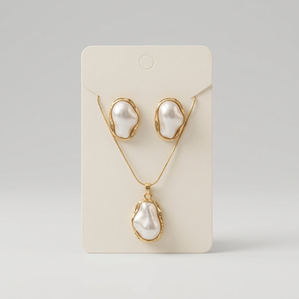 Irregular Baroque Faux Pearl Jewelry Set
