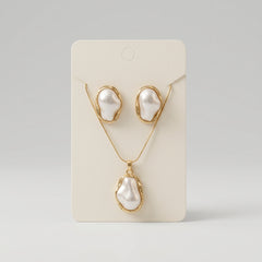 Irregular Baroque Faux Pearl Jewelry Set