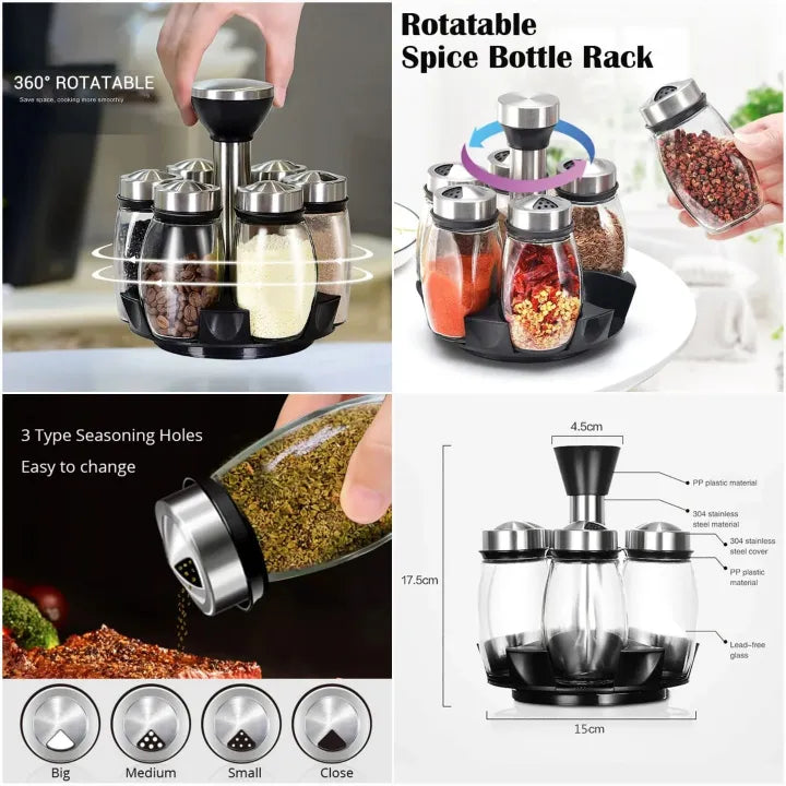 Rotatable Spice Bottle Rack
