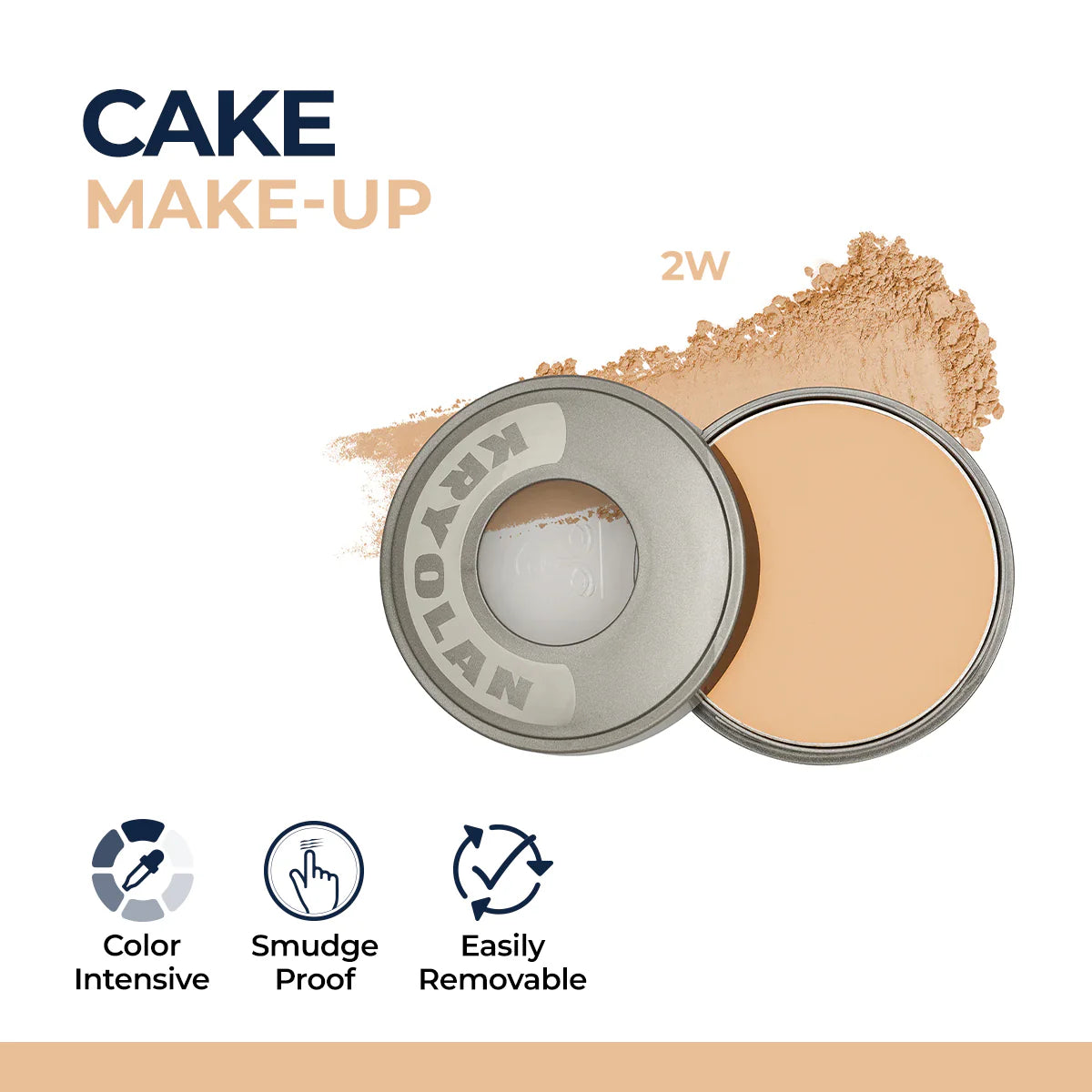 Kryolan Cake Makeup Wet and Dry Foundation and Face Powder