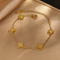 Stainless Steel Clover Bracelet - Each
