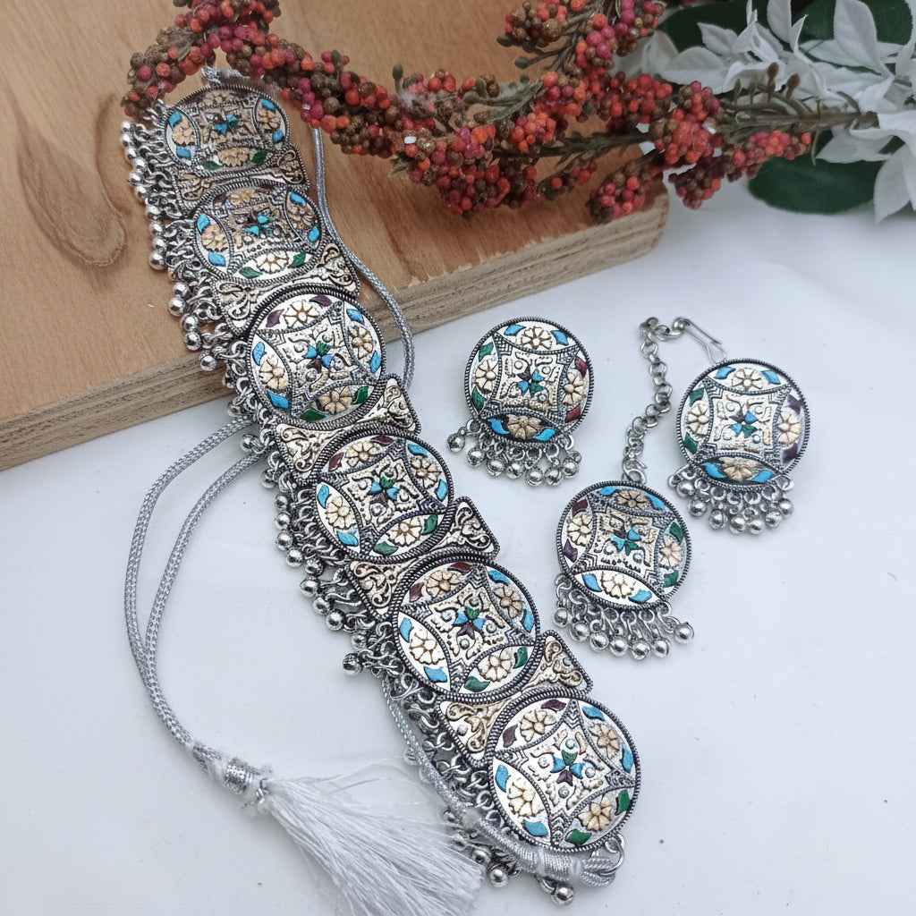 Turkish Choker Silver MT Set