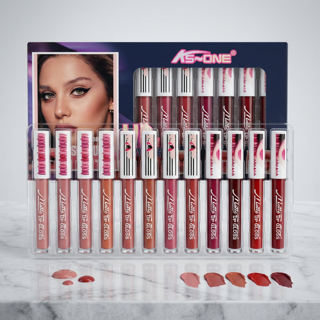 KS-One Matte Lip Gloss Liquid Lipstick - 12-Piece Set