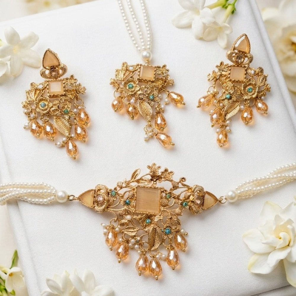 Turkish Choker Necklace Set – Beautiful Luxury Design