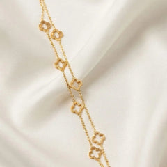 Gold Four Leaf Clover Bracelet