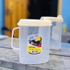 Aroni Random Color Kitchen Plastic Oil Jug With Lid & Handle
