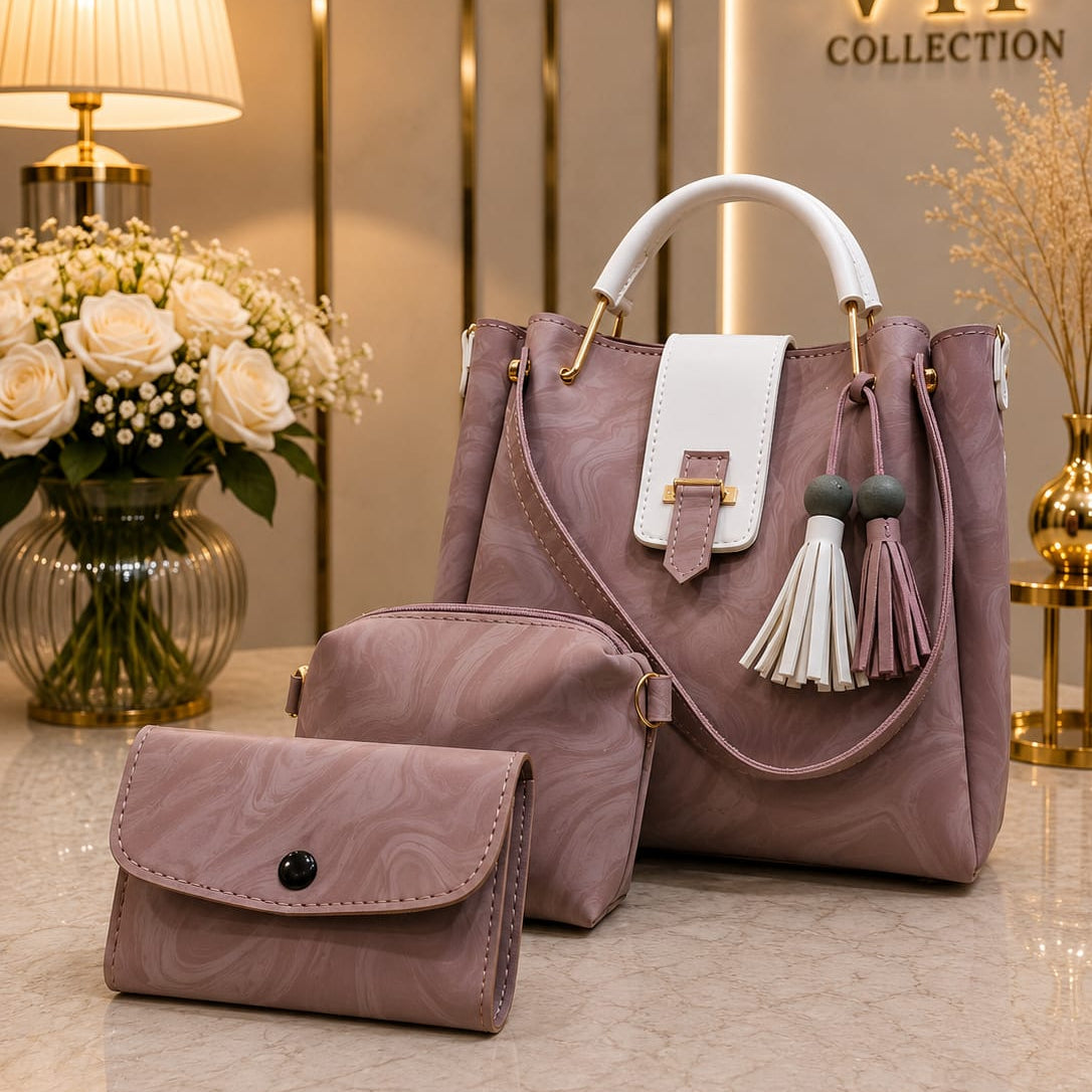 Stylish 3-Piece Handbag SeT for Women