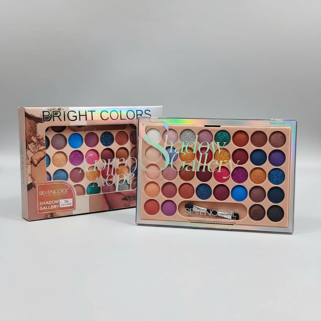 Sevencool Bright Colors Eyeshadow Palette - 36 Colors