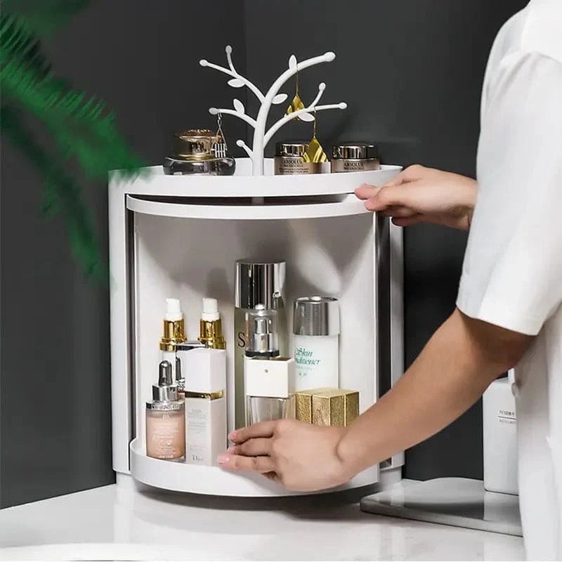 Multifunctional Revolving Triangle Shelf