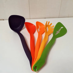 5 Pcs Colorful Kitchen Spoon Set - Each