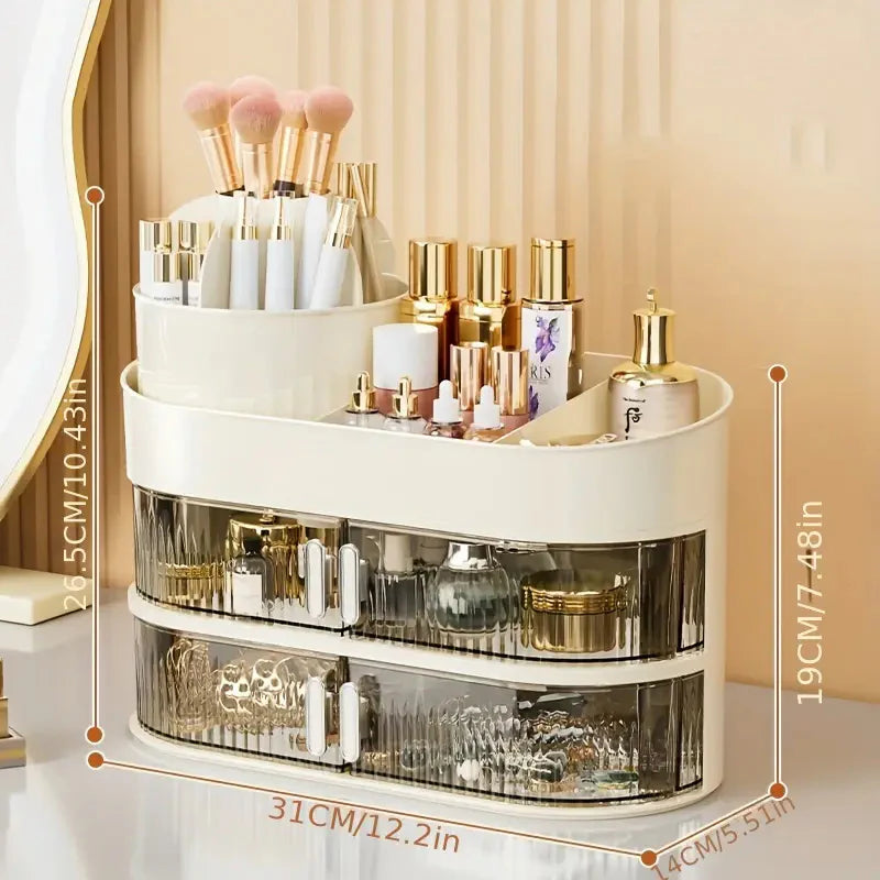 3-Layer Cosmetic Storage Organizer with Drawer