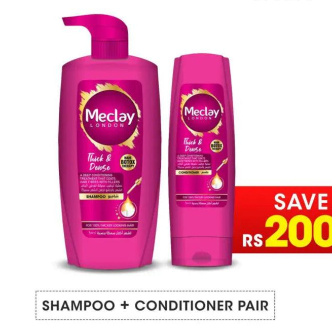 Meclay London Thick & Dense Shampoo - 660ml + Conditioner Pair Box - Save Rupees 200