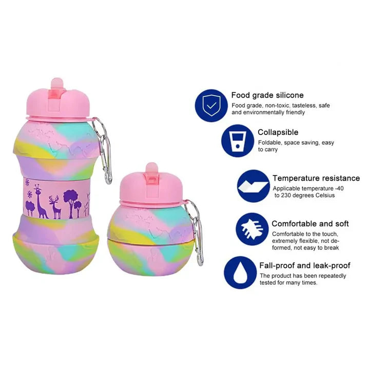 Silicone folding watter bottle