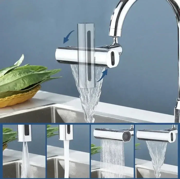 Universal Kitchen Waterfall Faucet -  4-Mode Nozzle for Kitchen Sink