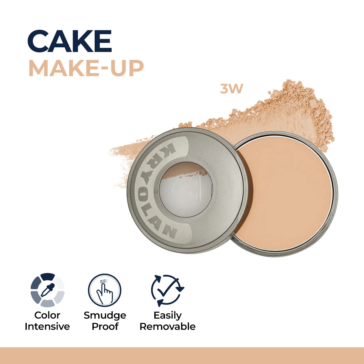 Kryolan Cake Makeup Wet and Dry Foundation and Face Powder