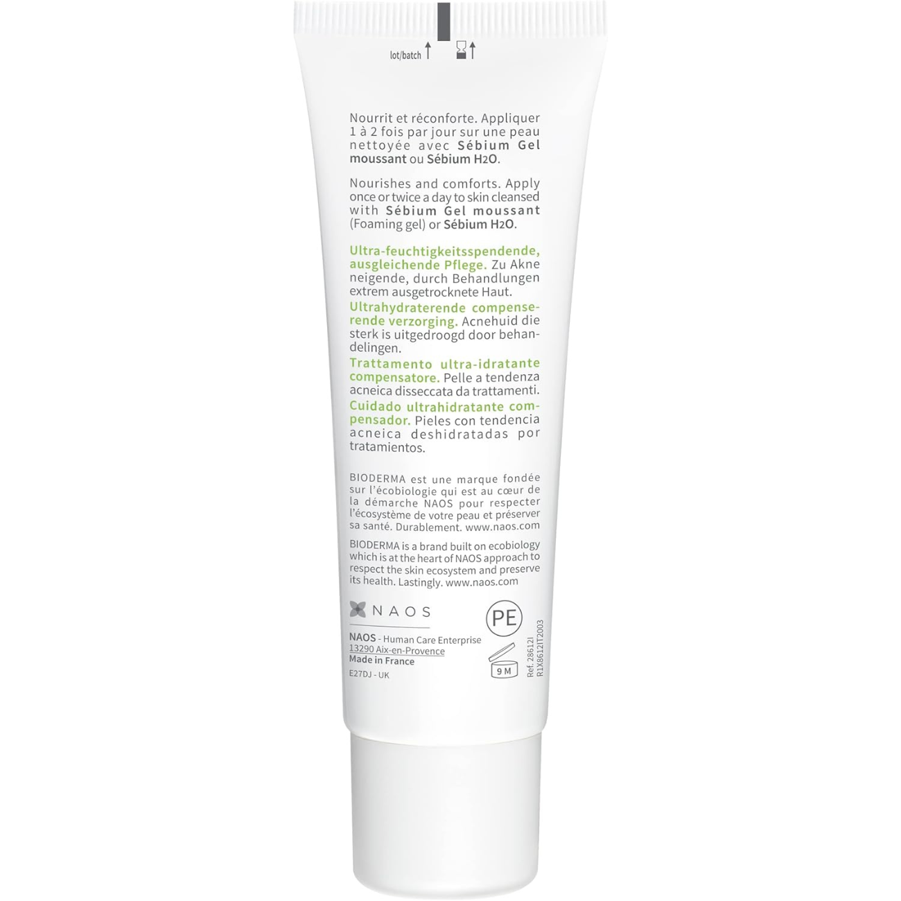 Bioderma Sebium Hydra Ultra-Moisturising Cream - Very Dry Acne Prone Skin - 40ml