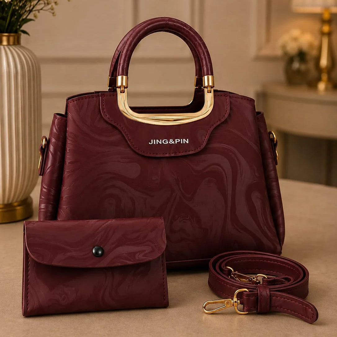 Jing & Pin marble-patterned handbag - Each