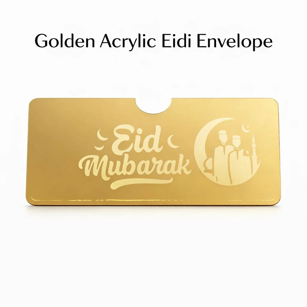 Golden  acrylic golden envelope