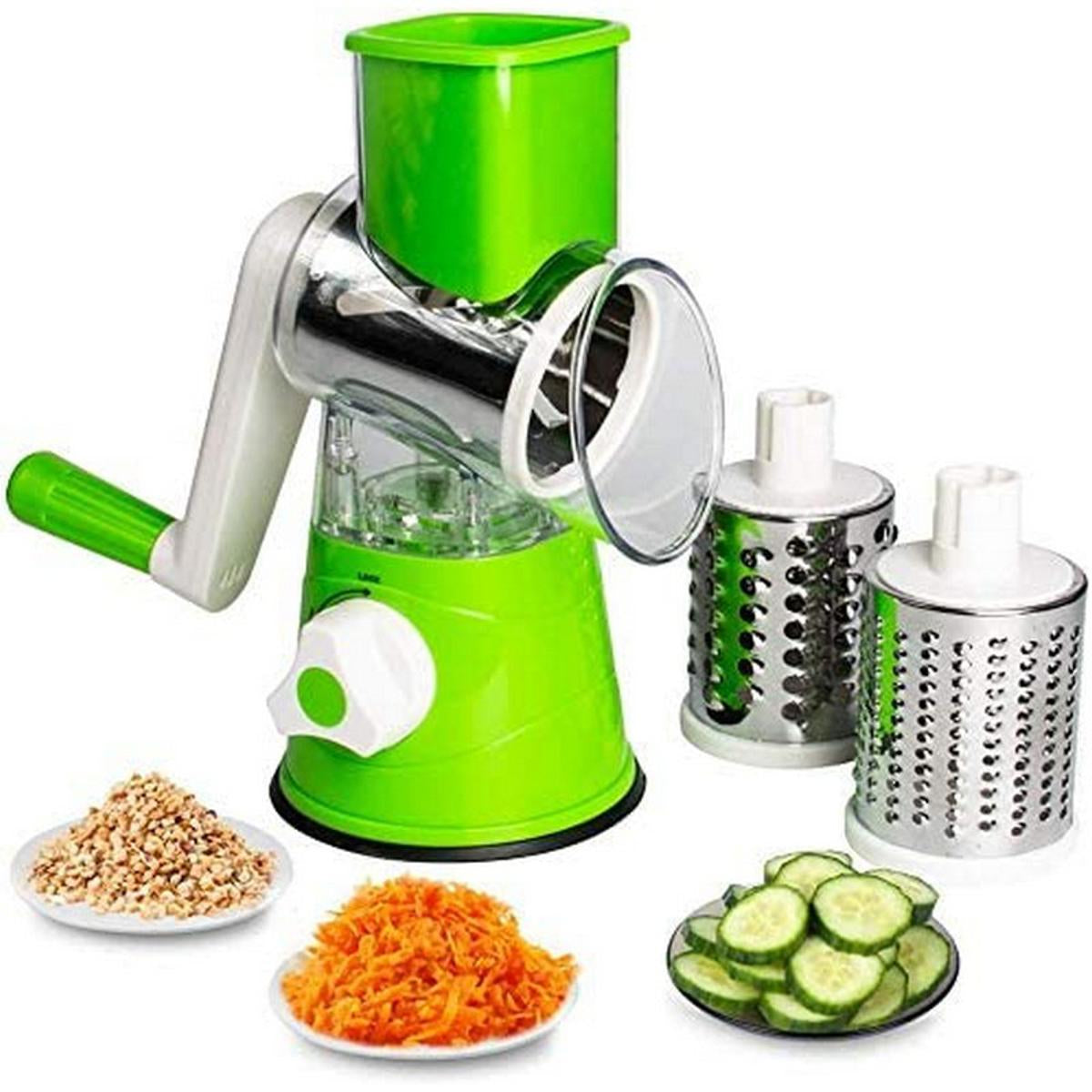 Manual, Hand-Crank Rotary Vegetable Cutter & Grater