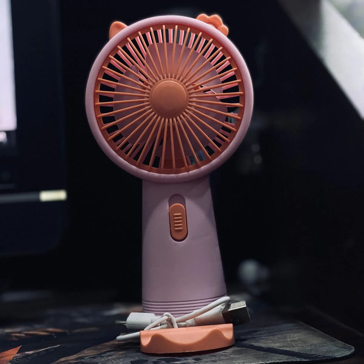Mini Rechargeable Portable Handheld Fan with USB Cable