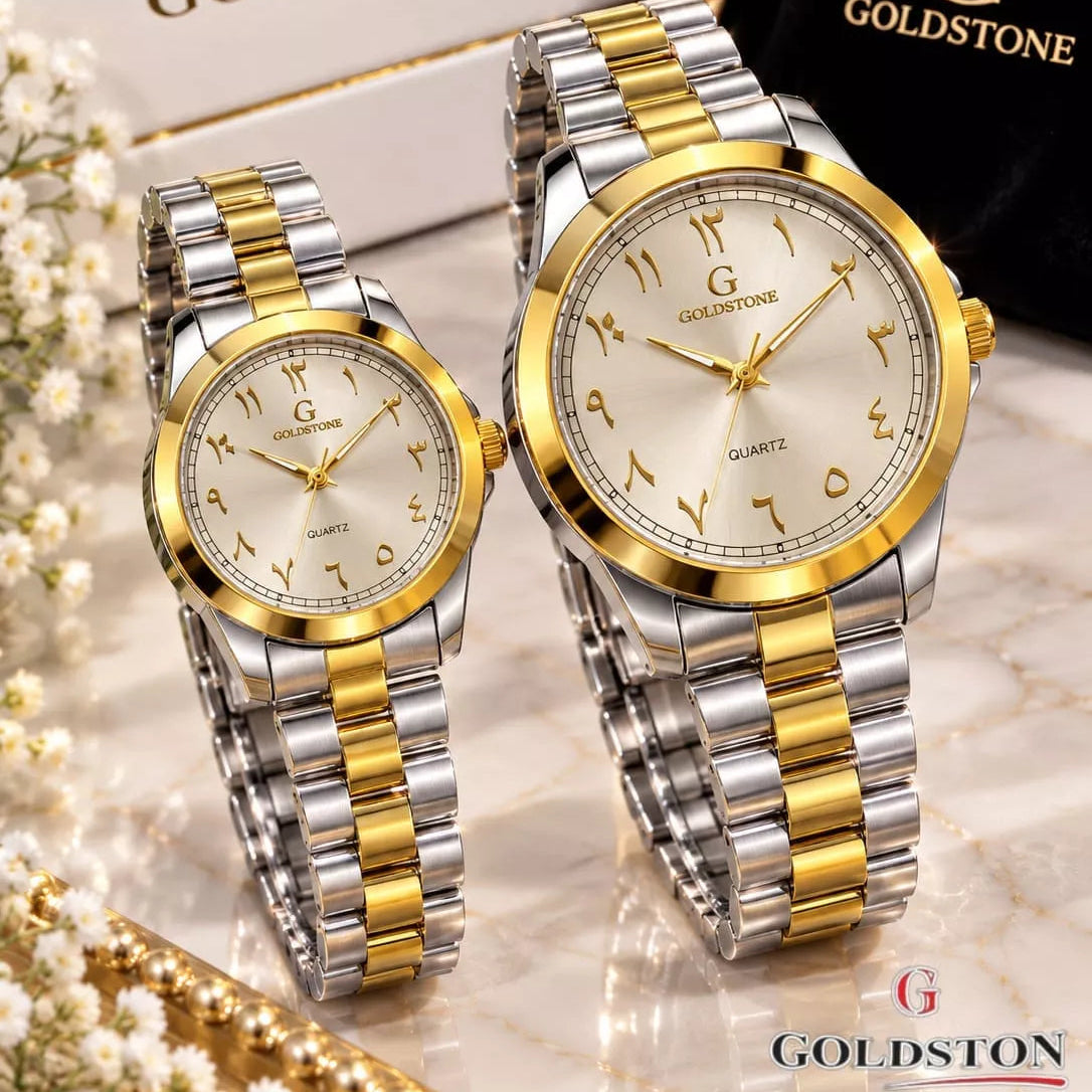 GOLDSTON Pair Set Luxury Watches for Men & Women with Brand Box