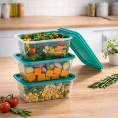 Stackable plastic storage boxes - 3 Pcs Set